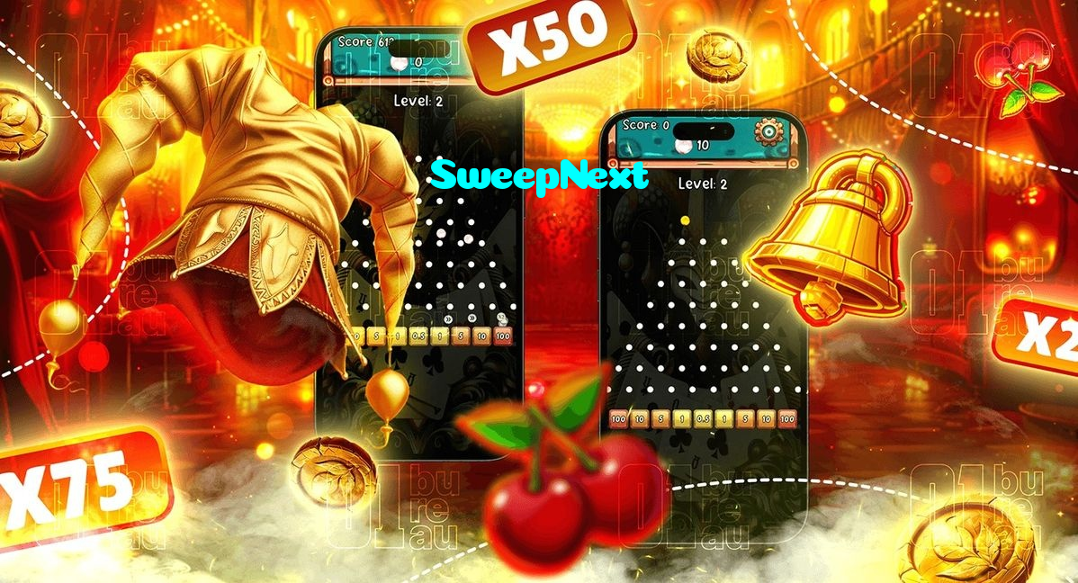 SweepNext casino presented on mobile device in Pakistan with slots and live games